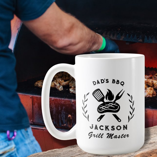 Mug Personalized Dad's BBQ Barbeque Grill Master  (Créateur téléchargé)