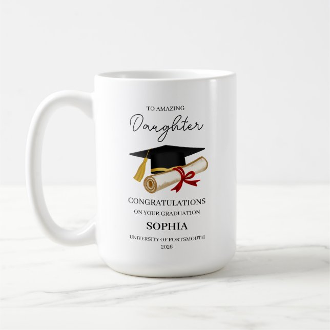 Mug Personalized Daughter Graduation Keepsake  (Gauche)