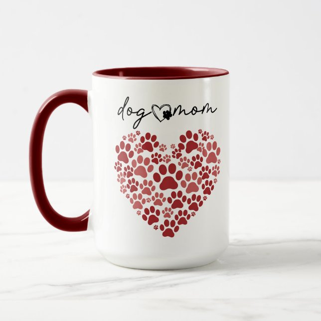 Mug Personalized Dog Mom – Custom Name Mother’s Day (Gauche)