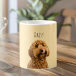Mug Personalized Dog Photo | Custom Pet Name Yellow<br><div class="desc">Start every day with your favorite pup by your side. This personalized dog photo mug features your dog’s photo and name on a soft neutral beige background, creating a clean, modern, and timeless look that fits beautifully into any home or office. Designed for dog lovers who appreciate minimal aesthetics, this...</div>