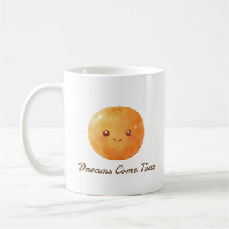 Mug Personalized Dreams Come True Orange Pattern