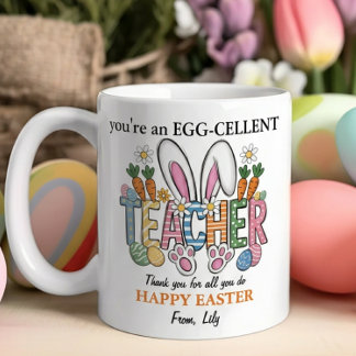 Mug Personalized Egg-cellent Teacher Appreciation Gift