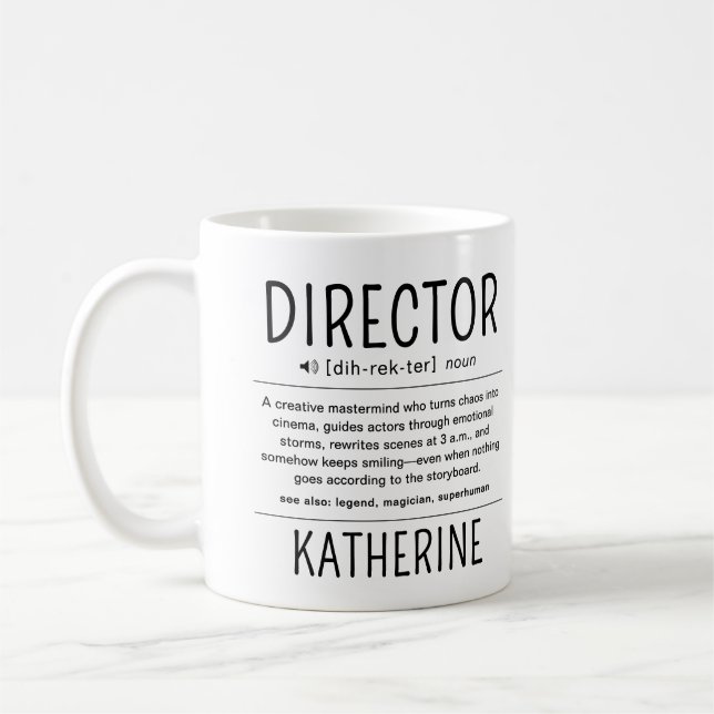 Mug Personalized Funny Director Appreciation Gift (Gauche)