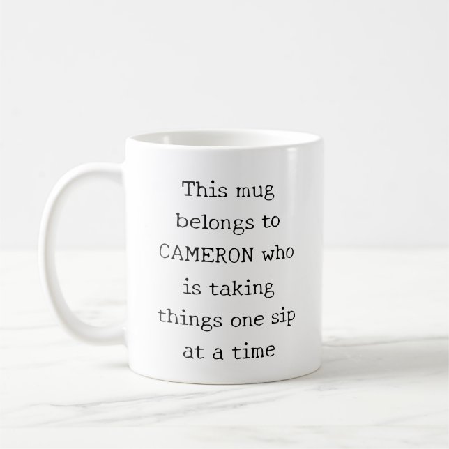 Mug Personalized Funny Quote Relatable Mom Life Humor (Gauche)