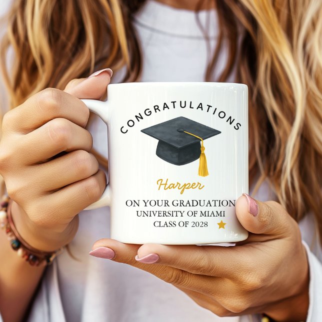 Mug Personalized graduation mug, graduation gift (senior graduation coffee mug, college graduation mug gift, high school graduation mug for her or him)