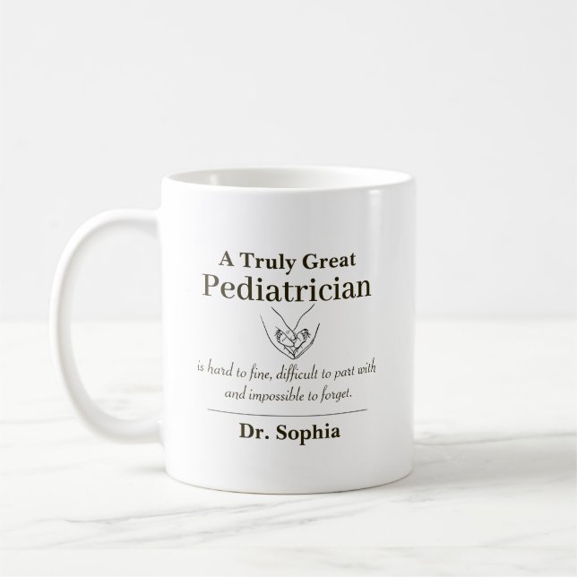 Mug Personalized Great Pediatrician Appreciation Gift (Gauche)