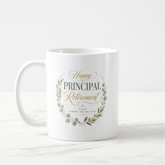 Mug Personalized Happy Principal Retirement Gift (Gauche)