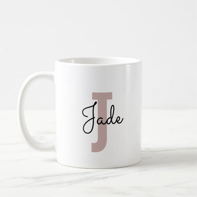 Mug Personalized Initial and Name Monogram Custom (Gauche)