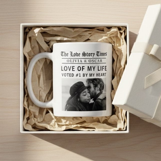 Mug Personalized Love Story Photo | Love of My Life (Créateur téléchargé)