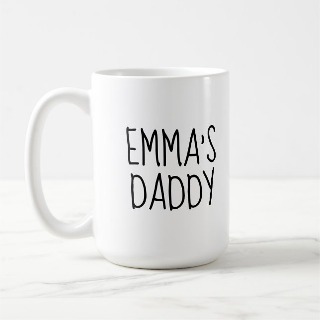 Mug Personalized Love You Daddy Photo Espresso Cup (Gauche)