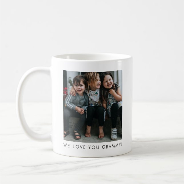 Mug Personalized Love You GRAMMY Grandma Photo Simple (Gauche)