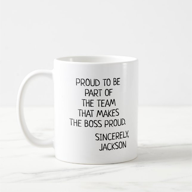 Mug Personalized Make The Boss Proud (Gauche)