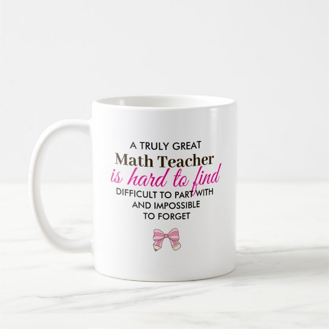 Mug Personalized Math Teacher Appreciation Gift (Gauche)