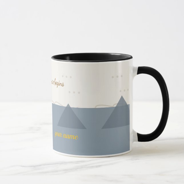 Mug Personalized Modern Mountain Adventure Two-Tone Co (Droite)