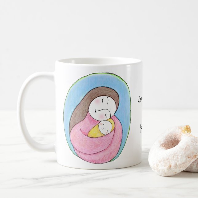 Mug Personalized Mom and Baby Mothers Day gift  (Avec donut)