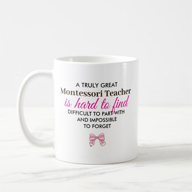 Mug Personalized Montessori Teacher Appreciation Gift (Gauche)