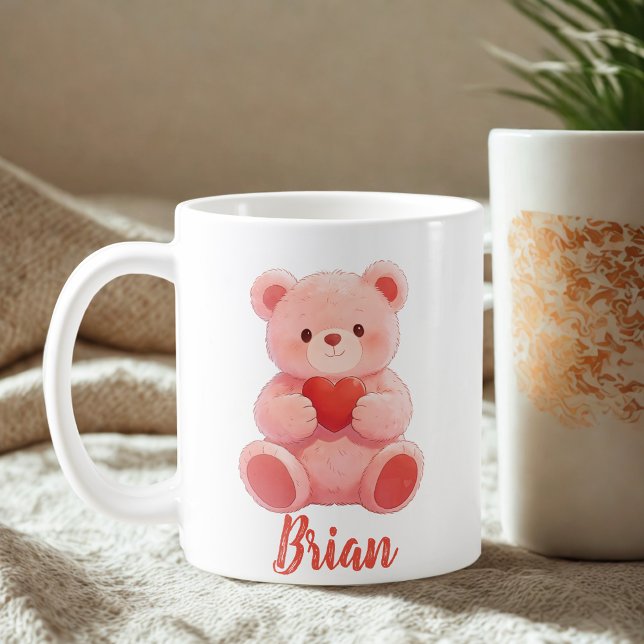 Mug Personalized Name Cute Teddy Bear  (Créateur téléchargé)