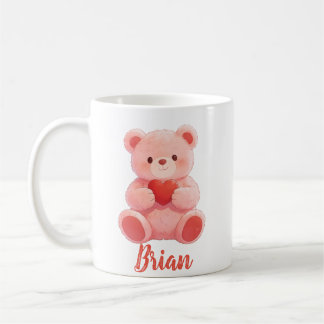 Mug Personalized Name Cute Teddy Bear