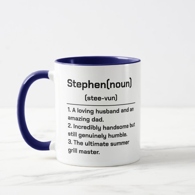 Mug Personalized Name Definition | Custom Meaning (Gauche)