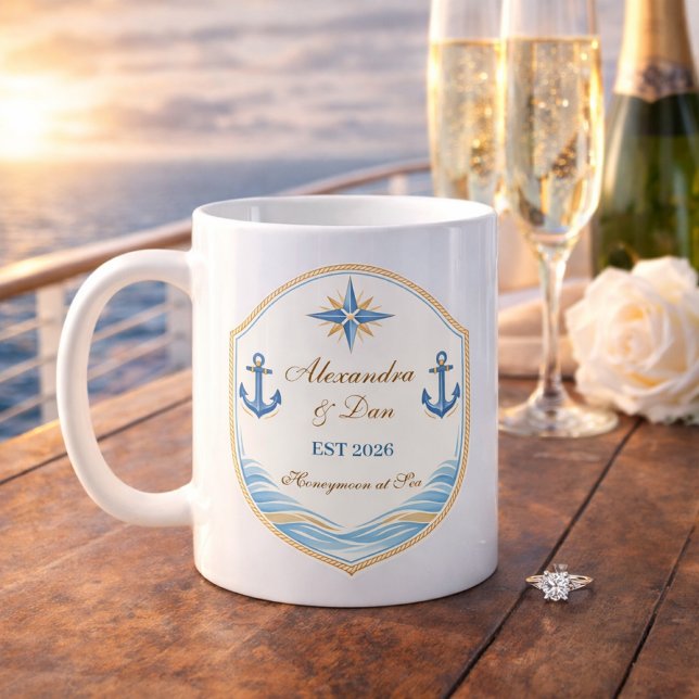 Mug Personalized Nautical Honeymoon Crest (Créateur téléchargé)