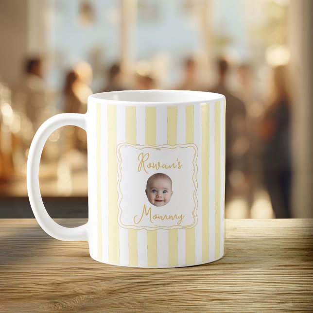 Mug Personalized New Mom Baby Name Face Photo (Créateur téléchargé)