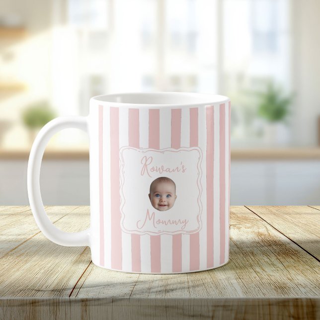 Mug Personalized New Mom Baby Name Face Photo (Créateur téléchargé)
