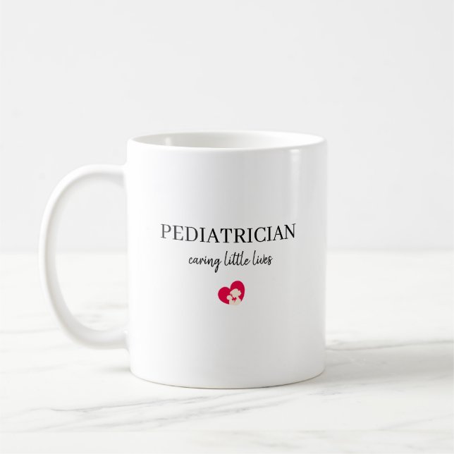 Mug Personalized Pediatrician Caring Little Lives Gift (Gauche)