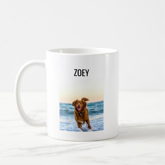Mug Personalized Pet Photo Gifts Birthday Holiday Cute (Gauche)
