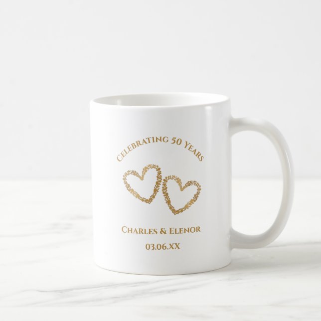 Mug Personalized Photo Keepsake 50th Anniversary Gift (Droite)