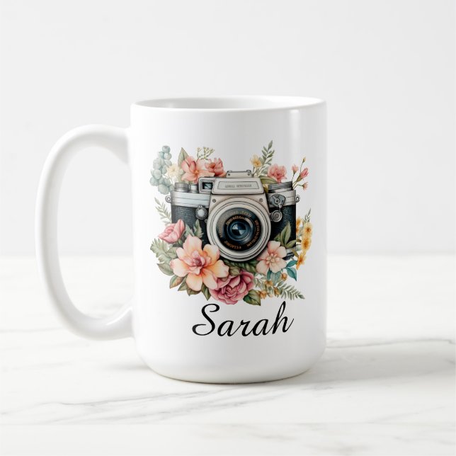 Mug Personalized Photographer Mug, Camera Lover Gift (Gauche)
