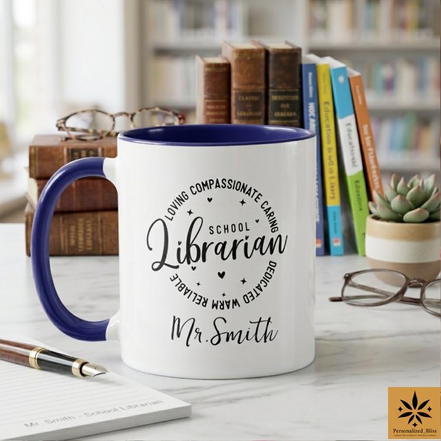 Mug Personalized School Librarian Day | Custom Name  (Personalized School Librarian Day | Custom Name Mug
)
