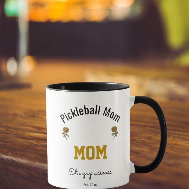 Mug Personalized Simple Modern Pickleball Mom Gift  (Créateur téléchargé)