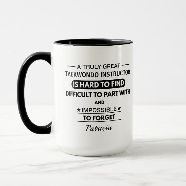 Mug Personalized Taekwondo Instructor (Gauche)