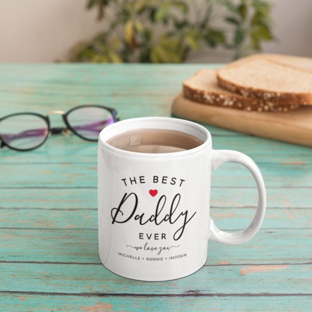 Mug Personalized "The Best Daddy Ever" Cute  (Créateur téléchargé)
