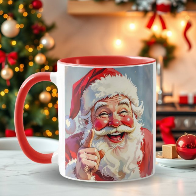 Mug Personalized Vintage Santa Claus Christmas (Créateur téléchargé)