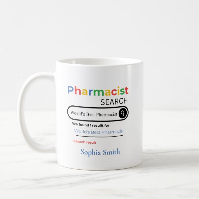 Mug Personalized World’s Best Pharmacist Search Result (Gauche)