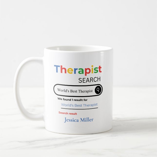 Mug Personalized World’s Best Therapist Search Result (Gauche)