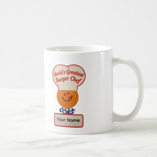 Mug Personalized World's Greatest Burger Chef  (Droite)