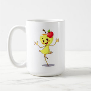 Mug Personnage de dessin animé Apple de danse joyeuse