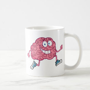 Mug Personnage de dessin animé courant de cerveau