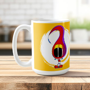 Mug Personnage de dessin animé drôle, coloré et origin