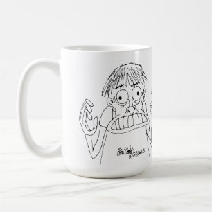Mug personnage de dessin animé paniqué