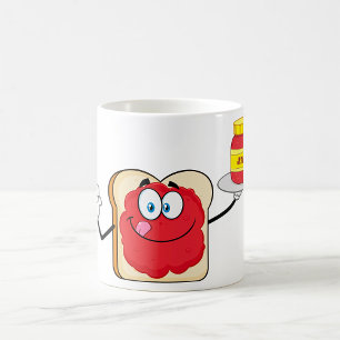 Mug Personnage de dessin animé toast à la confiture de