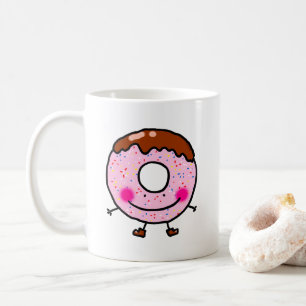 Mug Personnage de donut souriant avec pépites Art