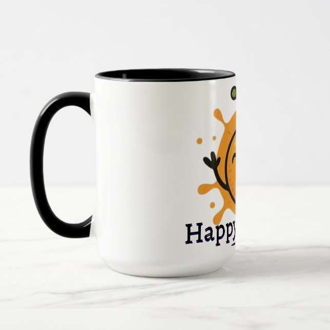 Mug Personnage de fruit orange heureux et mignon (Gauche)