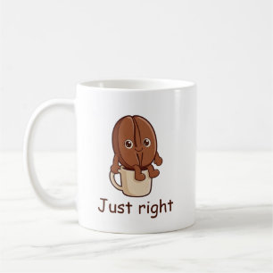 Mug Personnage de grain de café mignon juste ce qu'il