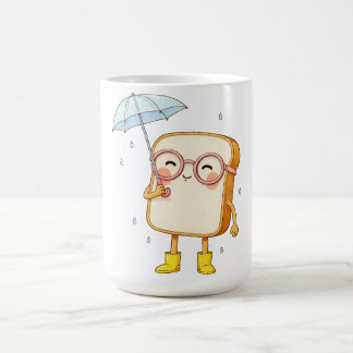 Mug Personnage de pain mignon avec parapluie – Pluie c