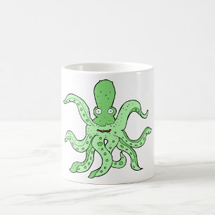 Mug Personnage de Pieuvre Verte Monstre Marin Excentri
