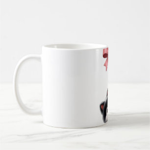 Mug Personnage Mignon avec Porte-Clés Ruban Rose - Ado