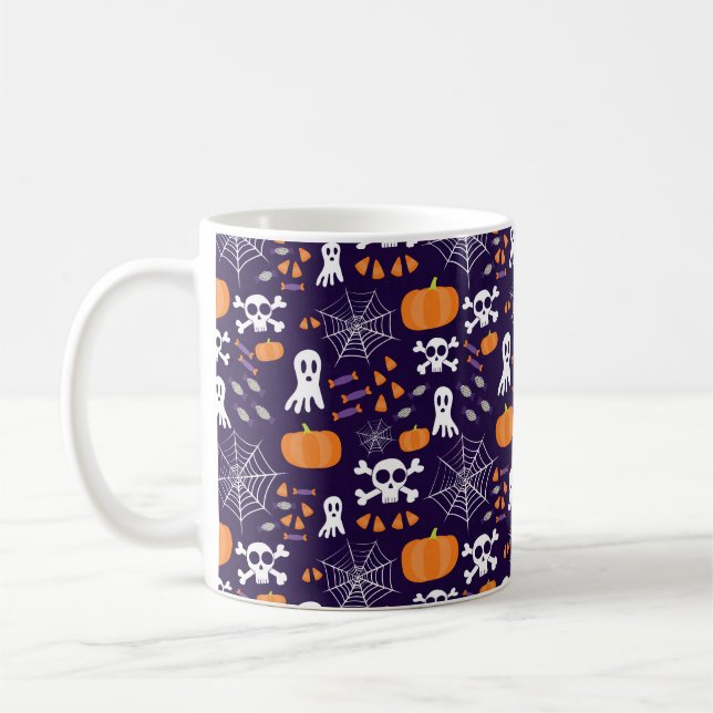 Mug Personnages amusants et effrayants d'Halloween (Gauche)
